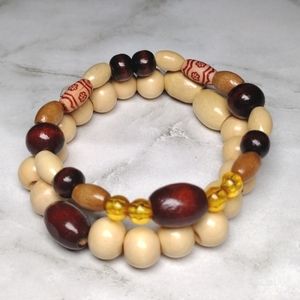 Boho Lightweight Wooden Bracelets (2)